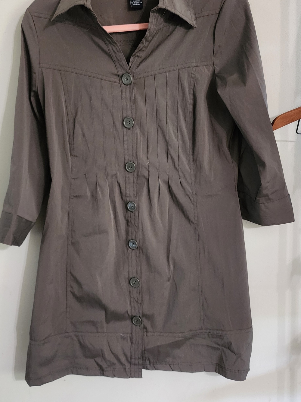 Antilia Femme Brown Button-Front Tunic